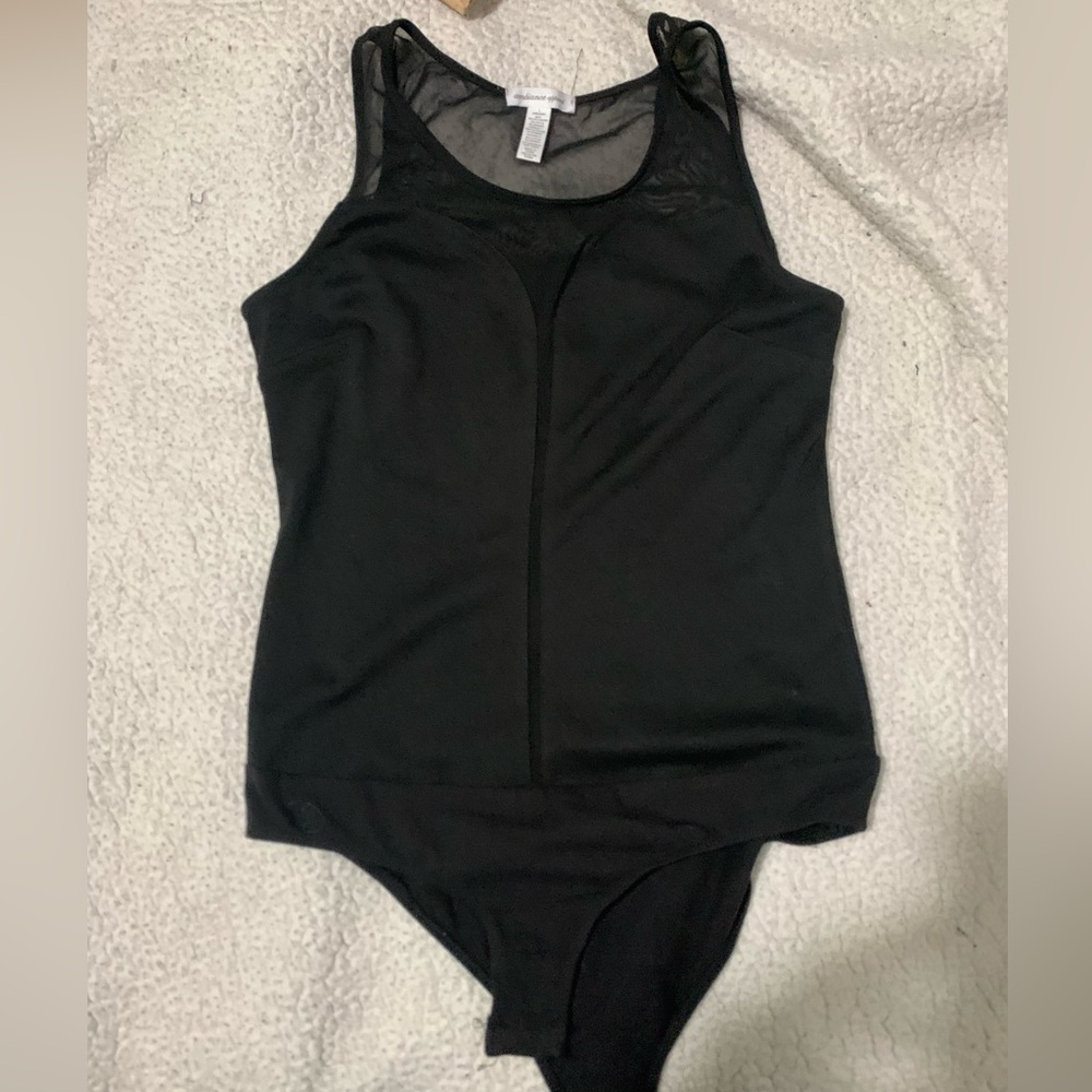 Ambiance Black Sleeveless Fitted Bodysuit